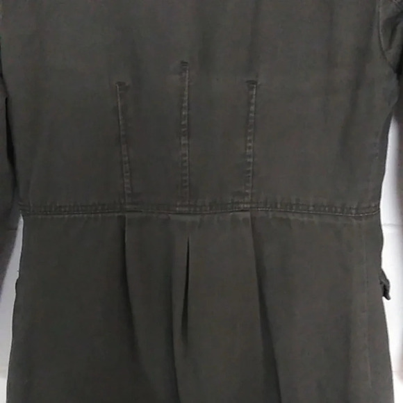 SAM EDELMAN BOHO OLIVE GREEN COTTON CANVAS QUILTED LINING ZIP JACKET - Picture 5 of 11